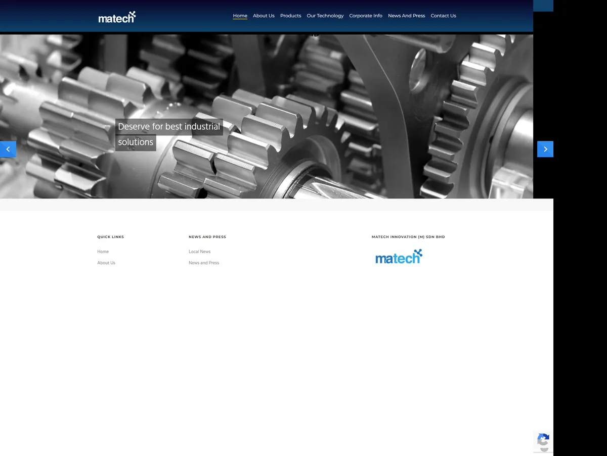 MATECH Innovations (M) Sdn Bhd website